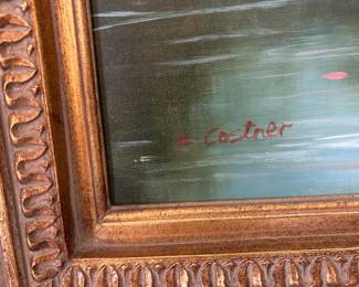 #16 painting by K. Costner of village road 58x45 $120.00
