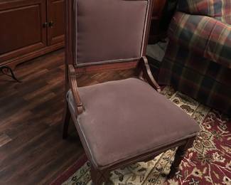 #47 Eastlake chair purple velvet $75.00