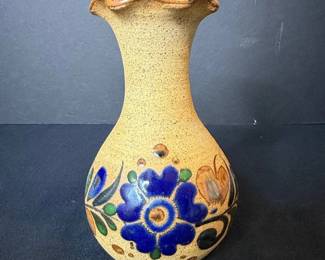 Tonala HandPainted Floral Pottery Vase