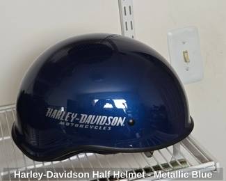 HarleyDavidson Half Helmet Metallic Blue third image