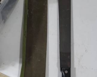 Vintage US Military Machete with Canvas Sheath