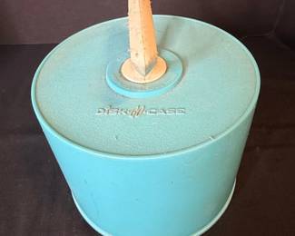 MidCentury DiskGoCase RPM Record Carrier with Records
