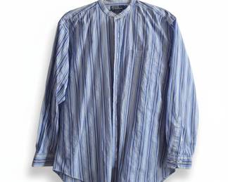 Polo by Ralph Lauren Postboy Striped Band Collar Shirt second image