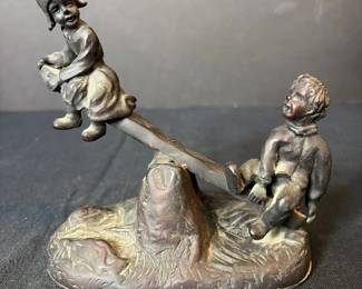 Vintage Cast Iron SeeSaw Figurine