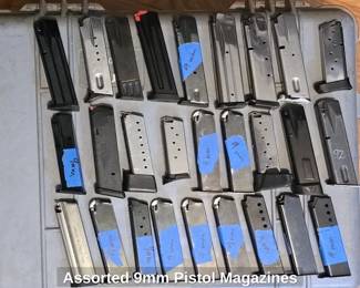 Assorted mm Pistol Magazines
