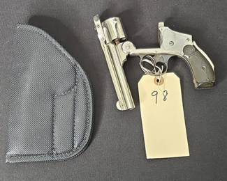 Smith & Wesson .38 Safety Hammerless 2nd Model Revolver with Holster