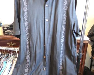 Tommy Bahama Hula Girl Embroidered Camp Shirt