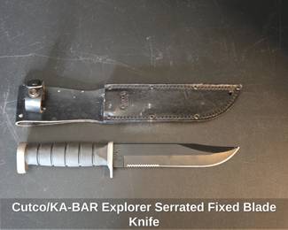 Cutco or KABAR Explorer Serrated Fixed Blade Knife