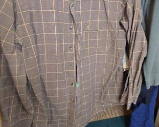 Browning Mens Brown and Tan Plaid ButtonDown Shirt
