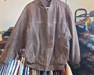 John Ashford Mens Suede Bomber Jacket second image