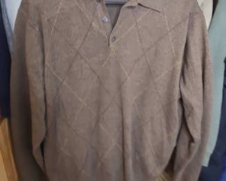 Dockers Mens Argyle LongSleeve Polo Sweater