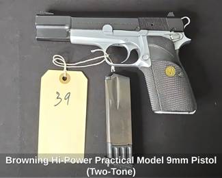 Browning Hi Power Practical Model 9mm Pistol Two Tone