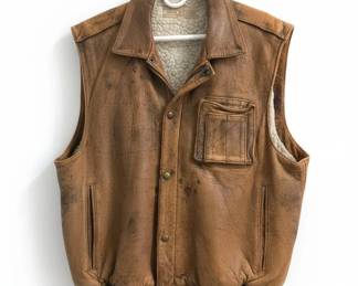 Adam Spencer Leather Shearling Vest