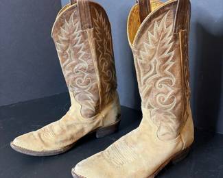 Vintage Suede Western Cowboy Boots