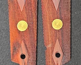 Colt Double Diamond Rosewood Grips with Gold Medallions