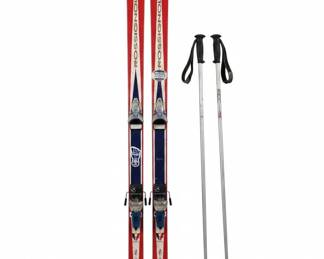 Vintage Rossignol Stratoflex Skis with Salomon Bindings