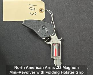 North American Arms .22 Magnum MiniRevolver with Folding Holster Grip