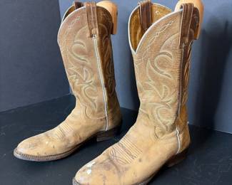 Vintage Justin Tan Leather Western Boots