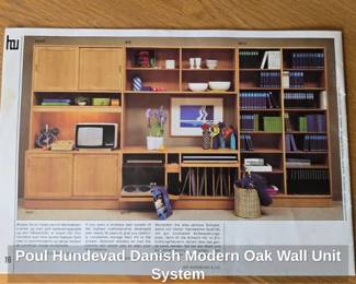 Poul Hundevad Danish Modern Oak Wall Unit System fourth image