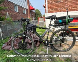 Schwinn Mountain Bike with DIY Electric Conversion Kit