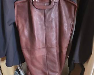 Vintage Leather Garment Bag