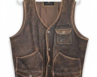 HarleyDavidson Genuine MotorClothes Distressed Leather Vest