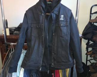 HarleyDavidson Mens Skull Denim Hoodie Jacket