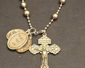 Vintage Italian Devotional Rosary Bracelet with Miraculous Medal