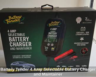 Battery Tender Amp Selectable Battery Charger and Maintainer