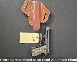 Pietro Beretta Model 84BB SemiAutomatic Pistol