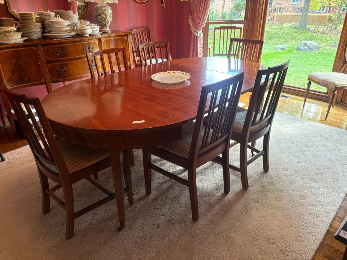 . . . vintage Mahogany dining table and chairs