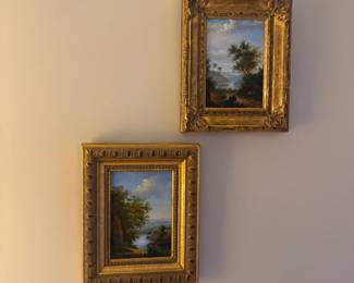 . . . two small oil paintings