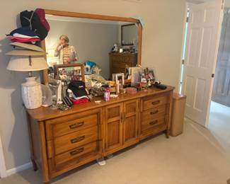 . . . and its matching mirrored dresser
