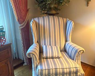 . . . striped accent chair