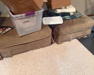 . . . two matching ottomans