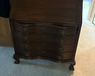 . . . walnut clawfoot secretary desk