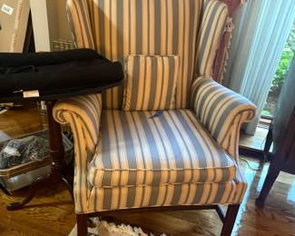 . . . vintage striped accent chair