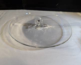 Original Vintage Lloyd Atkins Steuben Sandwich Serving Platter Snail Design Pattern 8045