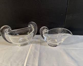 Irene Benton Original VIntage  Steuben Creamer and Sugar 