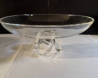 Steuben Large Pedestal Centerpice Bowl Tazza Vintage George Thompson