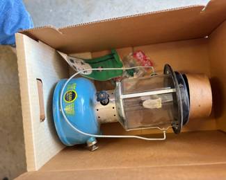 Sears camping lantern, never used.