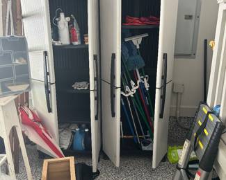 3 great storage closets. Tools,etc
