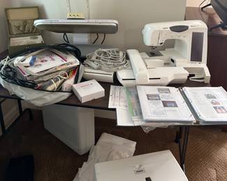 Disney Brother Embroidery Machine. Yamamta Steam Press