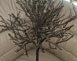 Vintage metal tree sculpture Mid-Century Modern