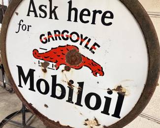 Detail of Mobiloil Sign