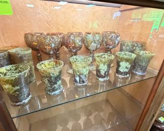 Neiman Marcus "Moss Agate" Barware