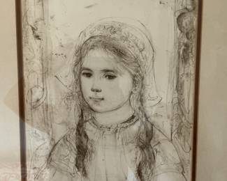 Edna Hibel Signed Lithograph