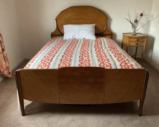 Vintage Art Deco Bed - Night Stand