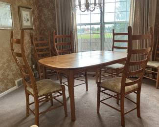 1970s MCM Lane Dining Room Table & Chairs