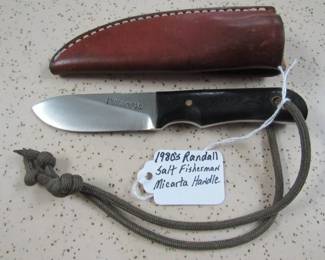 1980's Randall Salt Fisherman Knife w/Micarta Handle